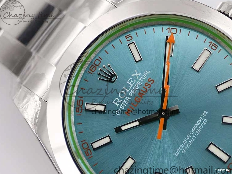 Milgauss 904L Bracelet Best Blue TWF SH3131 ICE Dial 1:1 on SS GV 116400 Edition 1231